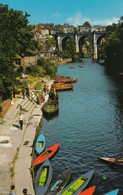 Postcard Riverside Knaresborough Nr Harrogate Canoe / Kayak Interest My Ref B14578 - Harrogate