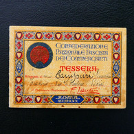 Tessera C.F.C. CONFEDER.NE NAZ.LE COMMERCIANTI - PAVIA (627-074 E+d) - Cartes De Membre