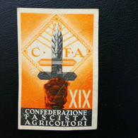 Tessera CONFEDERAZIONE FASCISTA AGRICOLTORI (627-063 E+d) - Tarjetas De Membresía