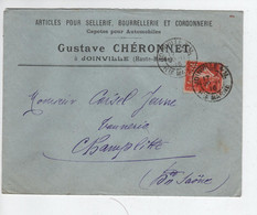 52 - Haute Marne - Joinville - Enveloppe Gustave Chéronnet - Sellerie - Bourrellerie   - 1916  -Réf.72. - 1800 – 1899