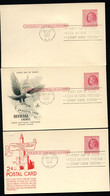 UX38 S54A 3 Postal Cards FDC Artcraft + Anderson 1951 - 1941-60