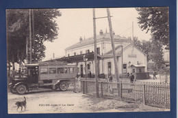 CPA [42] Loire > Feurs Autobus Courrier Panissières  Gare Chemin De Fer Circulé - Feurs