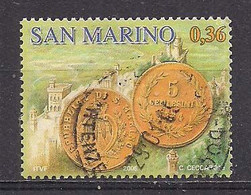 SAN MARINO 2005 LE MONETE DI SAN MARINO SASS. 2045 USATO VF - Gebruikt