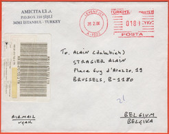 TURCHIA - TURKEY - 2006 - 0180 Ema,Red Cancel - Registered - Viaggiata Da Levent Per Brussels, Belgium - Storia Postale