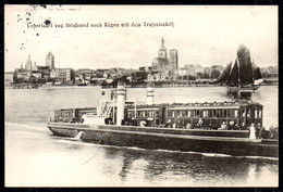 Delcampe - F6841 - Stralsund Fähre Trajectschiff Dampfer Eisenbahn - Verlag Hermann Gerson - Stralsund