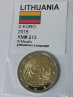 Lithuania - 2 Euro, 2015, Lithuanian Language, BU, KM# 213 - Lithuania