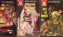 3 Romans  Editions   Arabesque Espionnage     N:204. 275 Et 297 Divers  De 1961 à 1963 - Editions De L'Arabesque