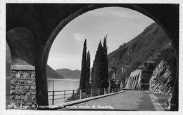 Lago Di Lugano Con La Nuova Strada Di Gandria Cyprés - Gandria 