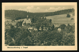 DDR Foto AK 1954 Oberneuschönberg Olbernhau Im Erzgebirge, Blick Auf Den Ort, Panorama - Olbernhau