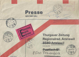 Express Pressebrief  Neukirch Egnach - Amriswil - Frauenfeld         1977 - Cartas