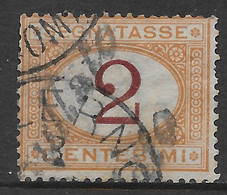Italia Italy 1870 Regno Segnatasse C2 Ocra E Carminio Sa N.S4 US - Taxe