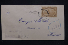 CUBA - Enveloppe En Recommandé De La Havane En 1929 Pour Matanzas - L 118214 - Brieven En Documenten