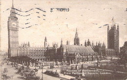 Houses Of Parliament From Parliament Square - London - Londres - Big Ben - Houses Of Parliament