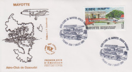 Enveloppe  FDC  1er  Jour    MAYOTTE    Aéro - Clubs  De   DZAOUDZI     2001 - Otros & Sin Clasificación