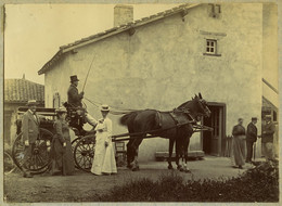 Château De Mably Près Roanne . 4 Citrates 1901 . Voiture . Attelage . Famille Bergier De Beauregard . - Luoghi