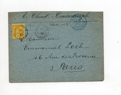 !!! LETTRE DE CONSTANTINOPLE DE 1885 POUR PARIS - Storia Postale