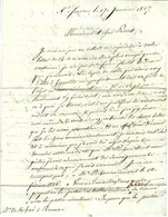 1827 BRETAGNE NOBLESSE LETTRE FAMILIALE FORET COUPES DE BOIS TAILLE St Servan "du Parcq" => Cramezel De Kerhué à Rennes - Andere & Zonder Classificatie