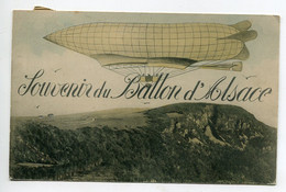 88 Souvenir Ballon D'Alsace Dirigeable Aviation Au Dessus Montagne écrite Timb Vers 1910   /D18 2021 - Sonstige & Ohne Zuordnung