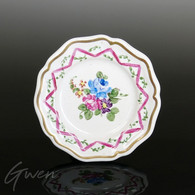 Ancienne Assiette Miniature Peint Main Porcelaine De Limoges Dinette Poupée 1900 Signée - Limoges (FRA)