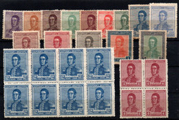 Argentina Nº 203, 212/25. Año 1916/17 - Unused Stamps