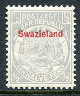 Swaziland 1889-90 Stamps Of Transvaal Overprinted - ½d Grey - Red Overprint - LHM (SG 10) - Swaziland (...-1967)