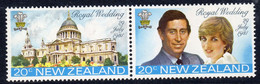 New Zealand 1981 Royal Wedding Pair, MNH, SG 1247/8 (A) - Ongebruikt