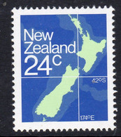 New Zealand 1982 24c Map Definitive, MNH, SG 1261 (A) - Neufs