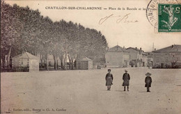 CHATILLON-SUR-CHALARONNE    ( AIN )   PLACE DE LA BASCULE ET LES PROMENADES - Châtillon-sur-Chalaronne