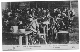 Cpa, Guerre 1914-15, Diner De Prisonniers Français En Allemagne, Poilus Dos Ecrit,1915 - War 1914-18