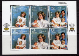 New Zealand 1985 Health, Princess Diana MS, MNH, SG 1375 (A) - Ungebraucht