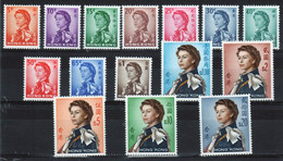 Hong Kong 1962  Queen Elizabeth Set Of Definitives In Mounted Mint - Nuevos