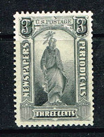 United States 1875 - 1894 -  " Newspapers Periodicals / Zeitungsmarken " , Mi. 7  Ungebraucht / Unused / Neuf - Zeitungsmarken & Streifbänder