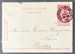 Belgique Entier Type N°58 - Cachet TOURNAI (STATION) DEPART 1.3.1905 - (A409) - Cartes-lettres