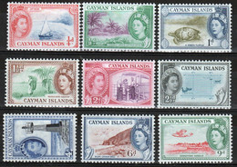 Cayman Islands 1953 Set Of Definitive Stamps In Mounted Mint Condition. - Iles Caïmans