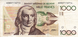 BELGIUM 1000 FRANCS ND 1980-1996 VF P-144a "free Shipping Via Registered Air Mail" - 1000 Frank