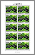 BURUNDI 2022 MNH Gorillas Gorilles M/S - OFFICIAL ISSUE - DHQ2211 - Gorilles