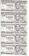 ETHIOPIE 1 BIRR 2008 UNC P 46 E ( 5 Billets ) - Etiopía