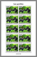 BURUNDI 2022 MNH Gorillas Gorilles M/S - IMPERFORATED - DHQ2211 - Gorilla's