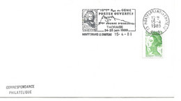 France Enveloppe 1er Jour  Portes Ouvertes 19ème Rg Du Génie Thoraise - Montferrand Le Châteaucachet à Date 1989 - Mechanical Postmarks (Advertisement)