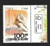France 2022 - Yv N° 5564 ** - 100 Ans Du Territoire De Belfort - Neufs