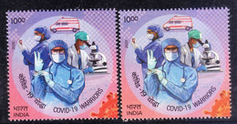 India 2020 ERROR & NORMAL - COLOUR VARIATION - COVID - 19 WARRIORS CORONAVIRUS - MEDICAL DOCTOR MNH(**)  INDE INDIEN - Neufs