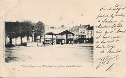 VIMOUTIERS - Fontaine Et Place Du Marché - Vimoutiers