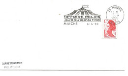 France Enveloppe 1er Jour  Foire Expo -Relais-Maiche- 25 - Doubs - Cachet à Date 1990 -89 Lot De 2 - Maschinenstempel (Werbestempel)