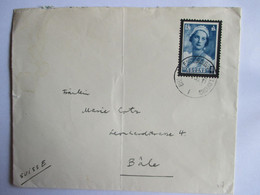 417 - Koningin Astrid - Alleen Op Brief Uit Brussel Naar Basel (Zwitserland) - Oblitérés
