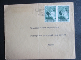 449 - Kon. Astrid & Boudewijn - In Paar Op Brief Uit Brussel Naar Arlon - Used Stamps