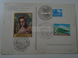 D189103 Hungary  Levelező Lap  Ca 1930's  - Postmarks  Speed Boat World Cup - Városligeti Hetek  1968 - Autres & Non Classés