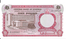 NIGERIA 1 POUND ND1967 AUNC P 8 - Nigeria