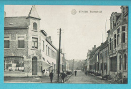 * Staden (West Vlaanderen) * (Albert, Uitg J. Monhaye - Adam Drukker) Statiestraat, Rue De La Gare, Animée, Vélo, Old - Staden