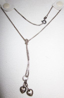 Catenina Con Pendente Cuori   Lunghezza Chiusa 15 Cm  Bigiotteria Vintage - Necklaces/Chains