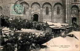 Orcival Canton De Rochefort-Montagne La Procession Religieux Religious Puy-de-Dôme N°366 En TB.Etat - Autres & Non Classés